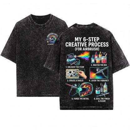 Airbrush Artist Enthusiast Creative Hobbyist Custom Painting Design Apparel Lover Unisex Wash T-Shirt