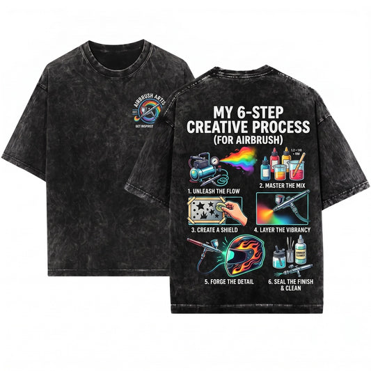 Airbrush Artist Enthusiast Creative Hobbyist Custom Painting Design Apparel Lover Unisex Wash T-Shirt