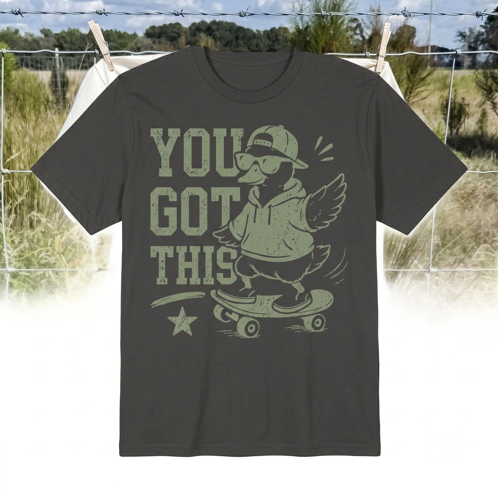 Cute Duck Graphic Inspirational Teacher Motivation Positive Classroom Encouragement Gift Unisex TShirt