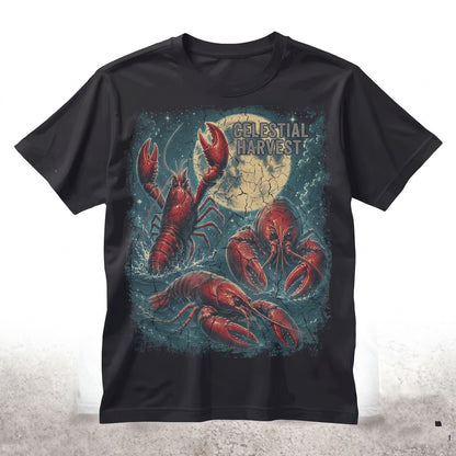 Three Lobster Moon Vintage 90s Graphic Retro Silly Gift Red Full Aesthetic Galaxy Marine Nature Art Unisex TShirt