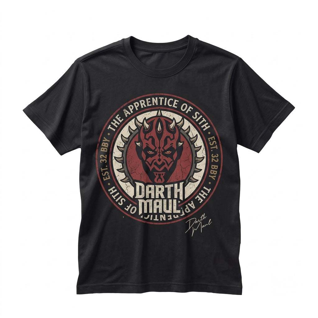 Vintage Darth Maul Shadow Lord Graphic Top, Phantom Menace Retro Sci-Fi Sweatshirt, Galaxy Villain Father Gift Unisex TShirt