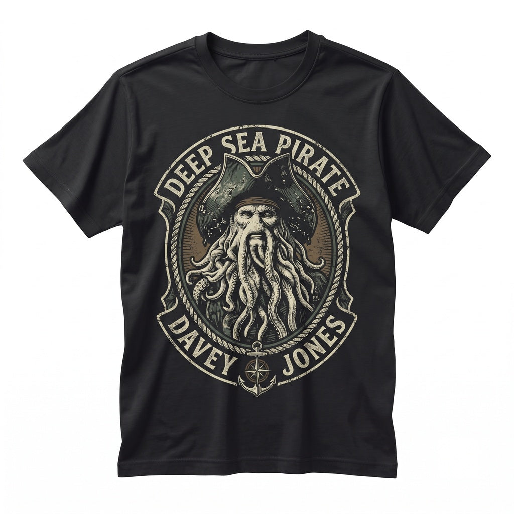 Vintage Davy Jones Nautical Captain Ghost Ride Attraction Apparel Unisex TShirt