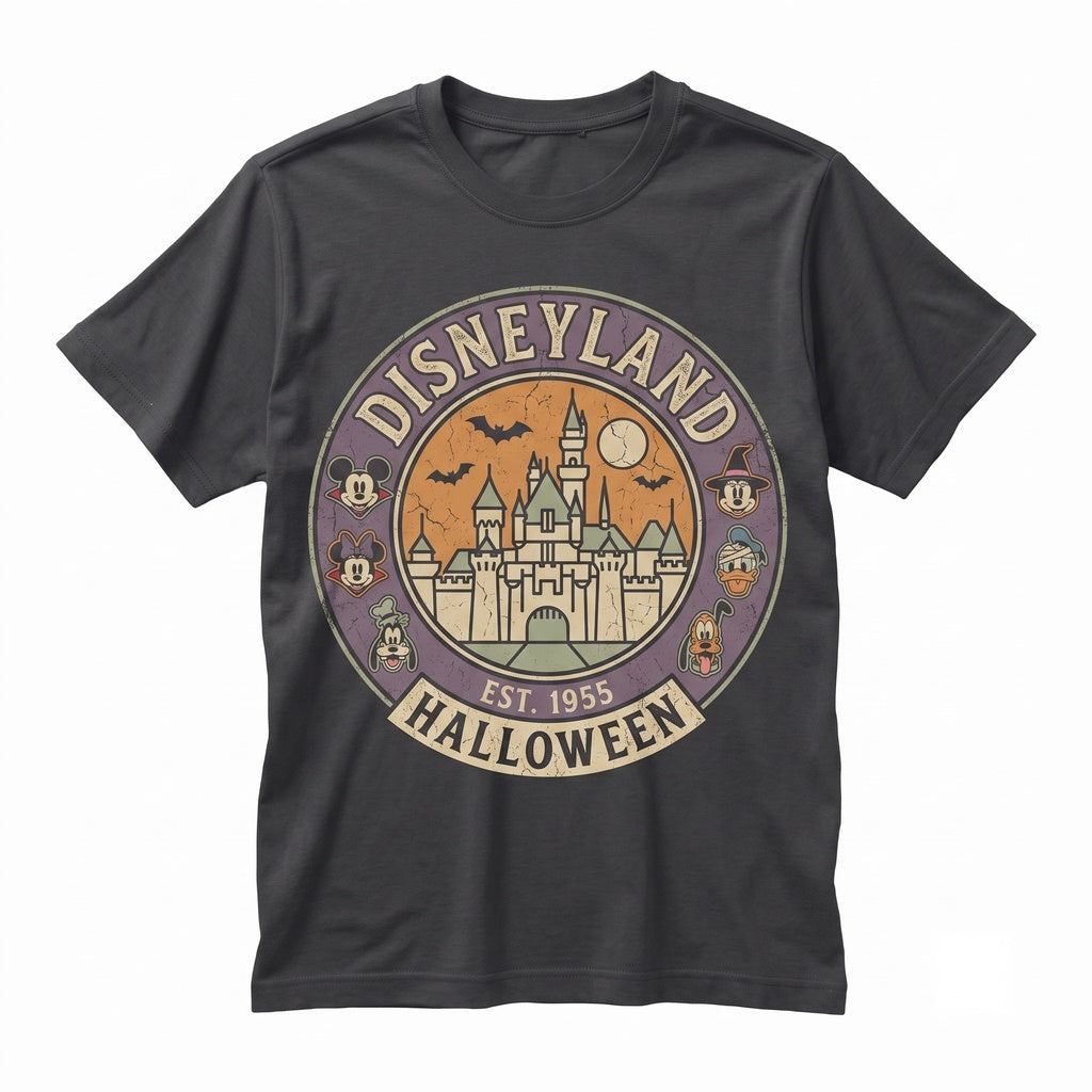 Vintage Theme Park Spooky Season Trick Or Treat Family Matching Vacation 2026 Graphic Unisex TShirt