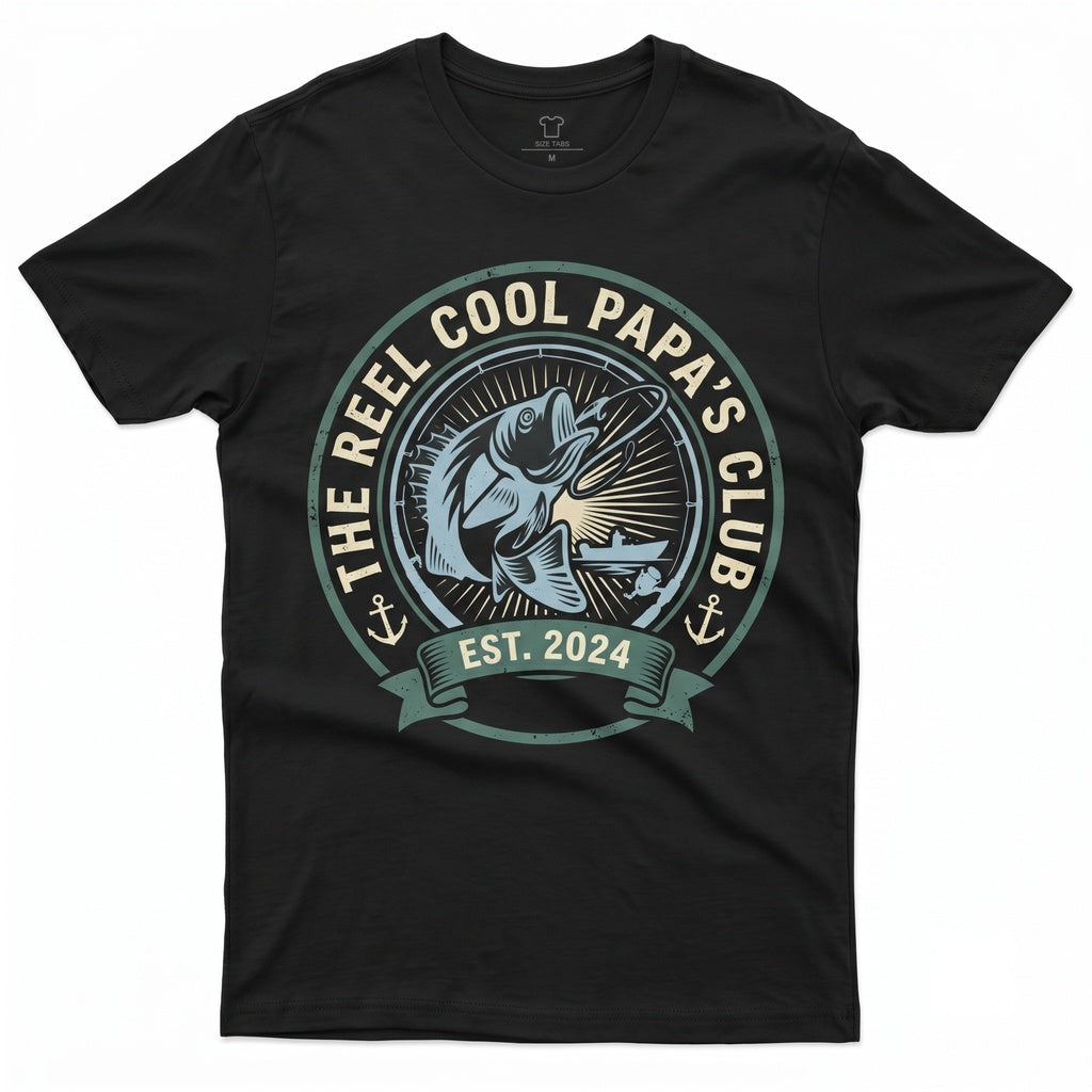 Papa Reel Cool Fishing Fisherman Gift Fathers Day Birthday Lover Unisex TShirt
