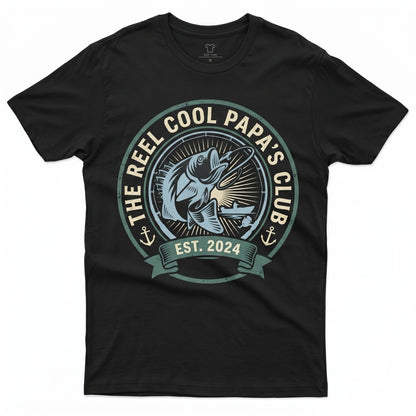 Papa Reel Cool Fishing Fisherman Gift Fathers Day Birthday Lover Unisex TShirt