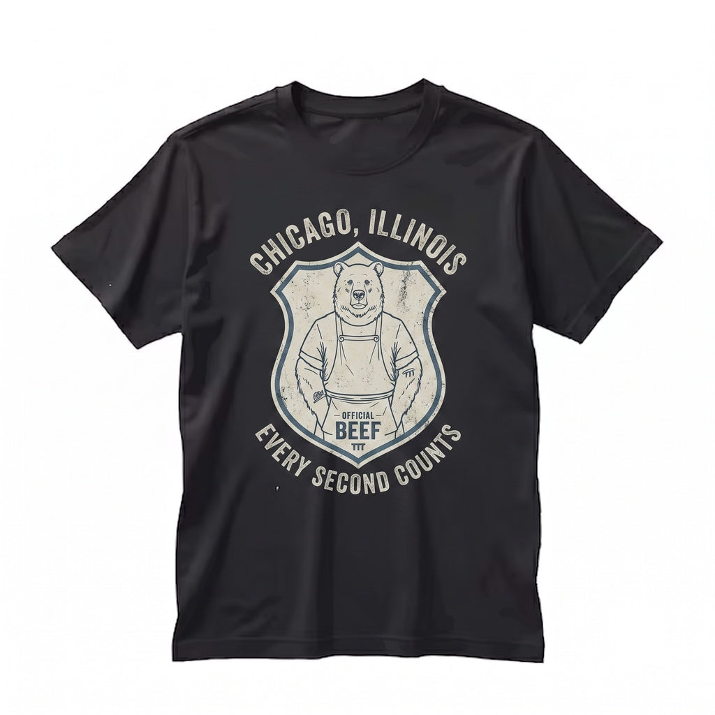 Original Beef Chicago Retro Restaurant Bear Graphic Unisex TShirt