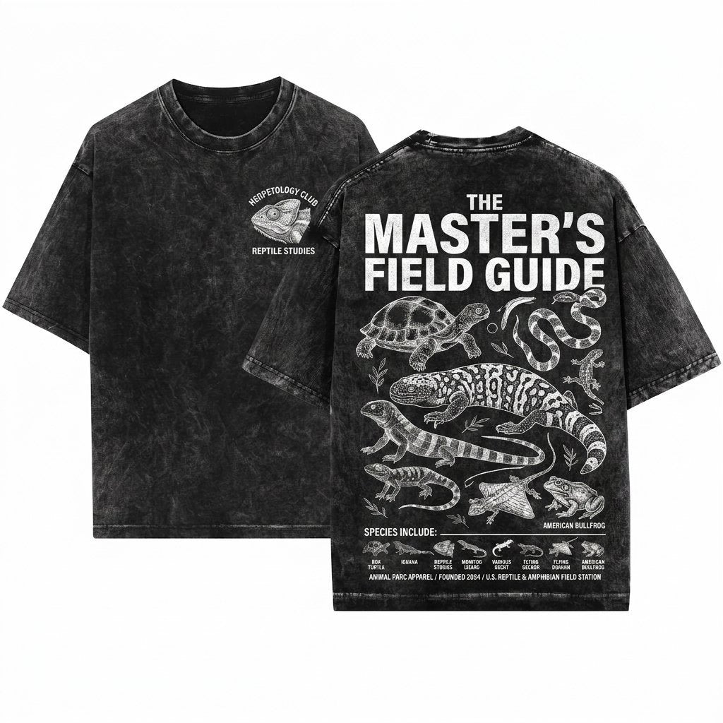 Reptile Vintage Line Art Snake Lizard Turtle Chameleon Graphic Herpetology Nature 90s Style Animal Top Unisex Wash T-Shirt