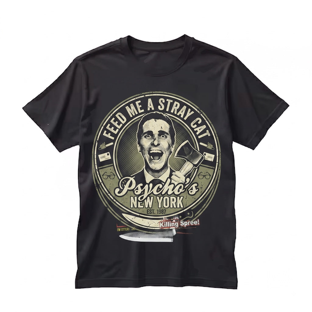 Patrick Bateman Cult Classic Slasher Movie Graphic Vintage Horror Streetwear Unisex TShirt