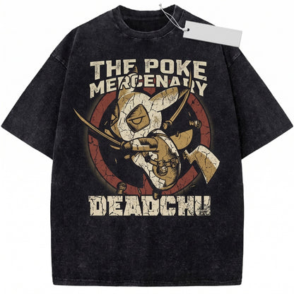 Funny Vintage Wash Parody Graphic Retro Oversized Streetwear Anime Gamer Gift Unisex TShirt