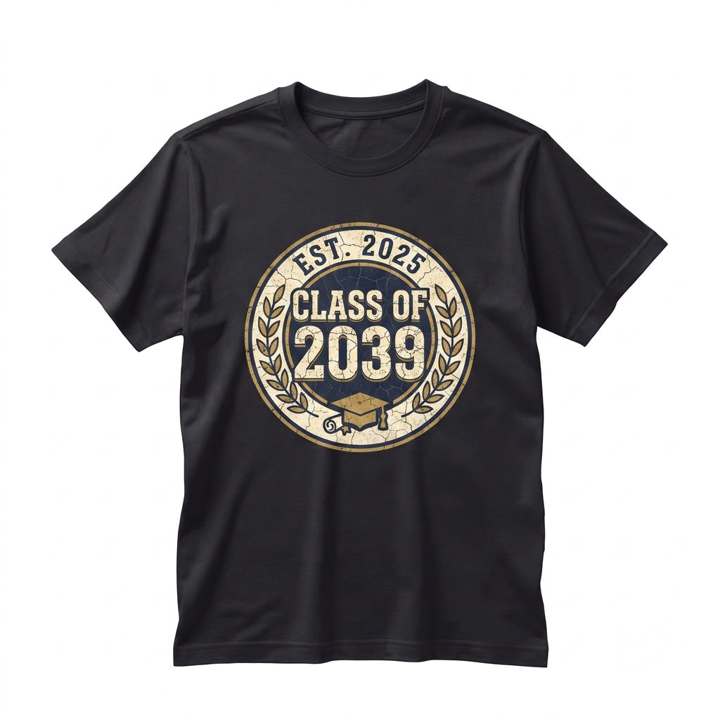 Class of 2039 Growing Up First Day School Graduation Gift Apparel Unisex TShirt