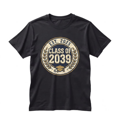 Class of 2039 Growing Up First Day School Graduation Gift Apparel Unisex TShirt