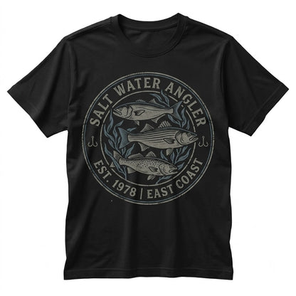 Vintage Retro Fishing Tattoo Style Aquatic Graphic Outdoors Nature Angler Gift Unisex TShirt