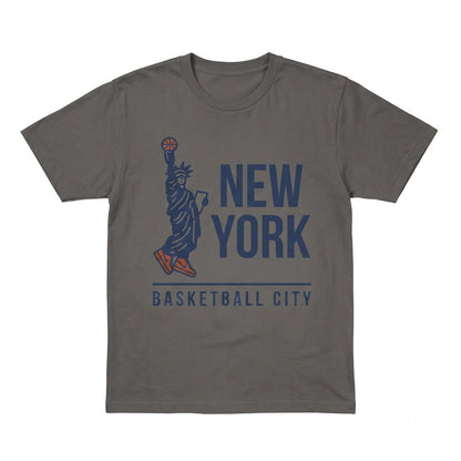 Vintage 90s New York Statue of Liberty Graphic Basketball Hoops Apparel Unisex TShirt