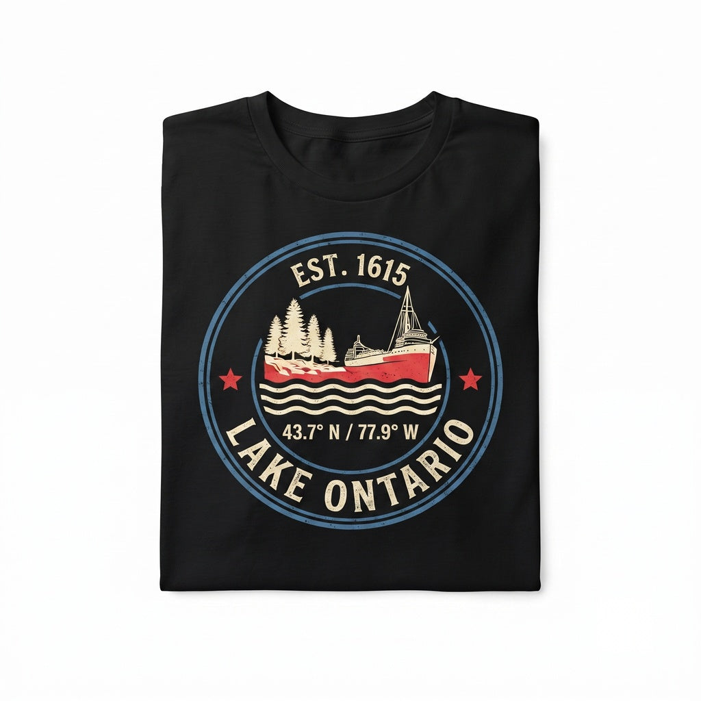 Lake Ontario Horizon Sunset Graphic Political Protest Apparel Unisex TShirt