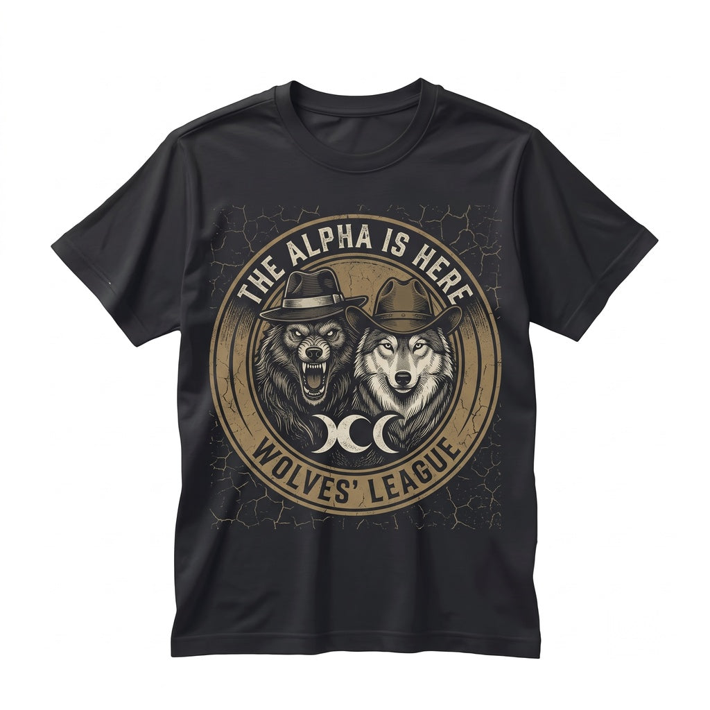 Funny Hide Your Wife Alpha Wolf Graphic Novelty Cotton Apparel, Unisex TShirt