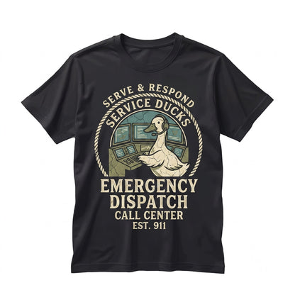 Silly Goose 911 Dispatcher Funny Emergency Call Operator Gift First Responder Mom Dad EMS Unisex TShirt