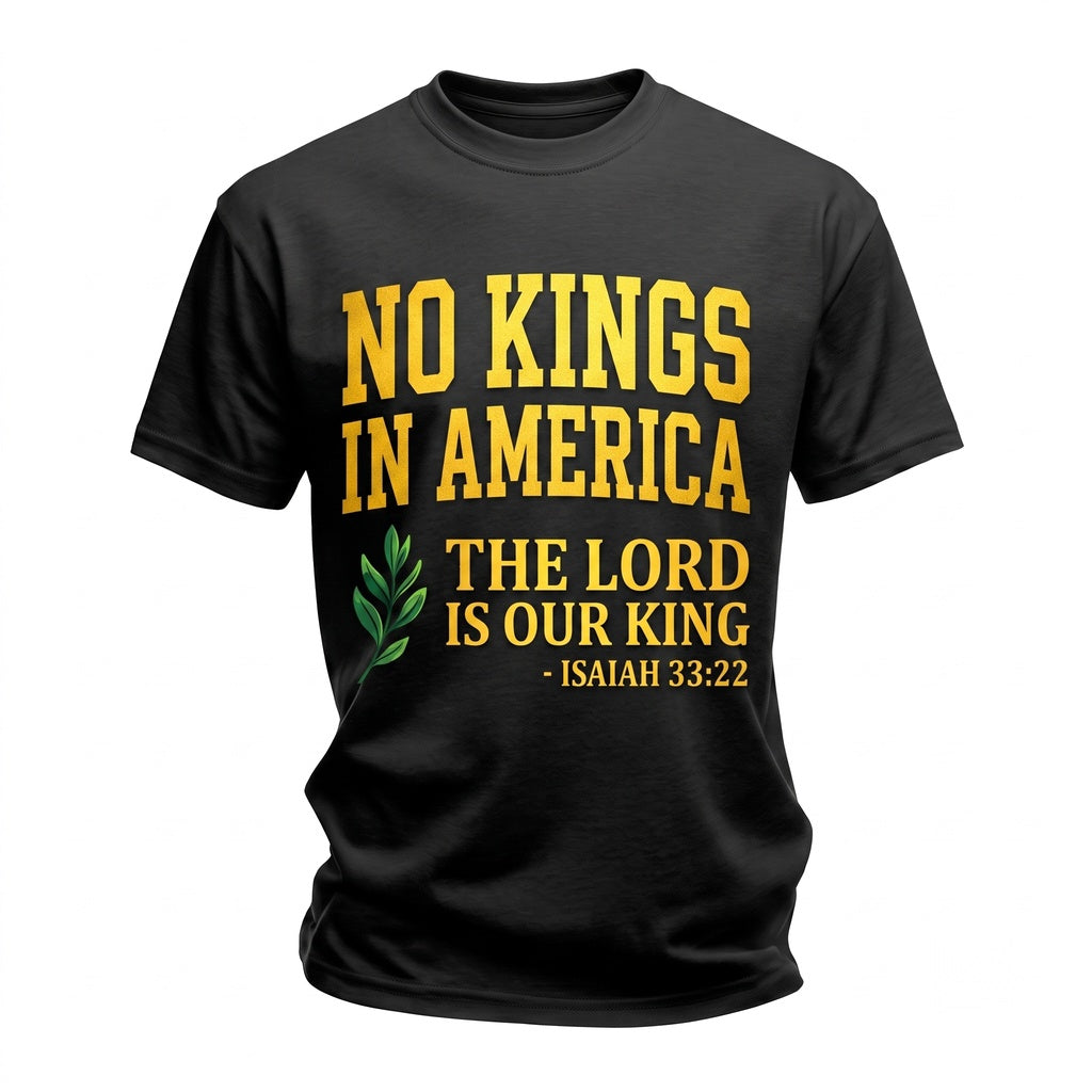 No Kings In America Protest Democracy Isaiah 3322 Unisex TShirt
