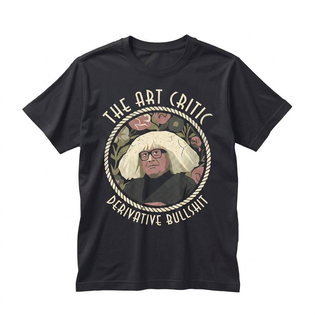 Ongo Gablogian Frank Reynolds Art Collector Comedy TV Graphic Top, Danny DeVito Floral Unisex TShirt