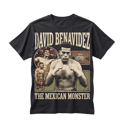 David Benavidez Mexican Monster Boxing Champion Graphic Fight Apparel Vintage Fighter FD Unisex TShirt