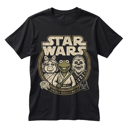 Retro Sci-Fi Puppet Mashup Graphic Apparel, Space Outpost Theme Park Family Vacation, May Fourth Holiday Unisex TShirt