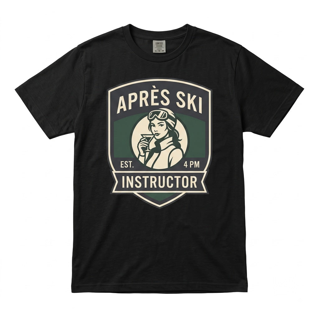 Funny Apres Ski Instructor Gift Holiday Winter Sports Alpine Snowboard Graphic Unisex TShirt