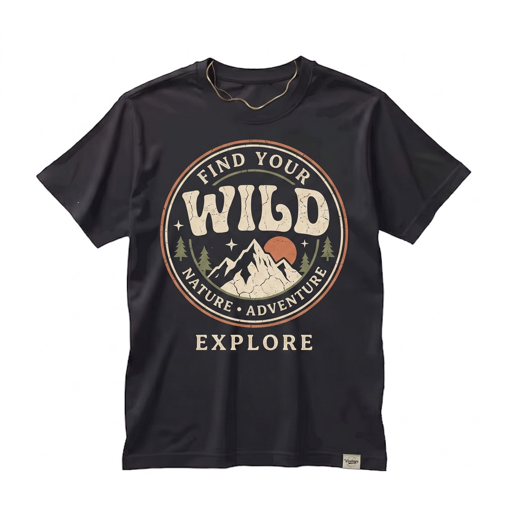 Vintage Moss Green Distressed Forest Graphic Retro Nature Apparel Unisex TShirt