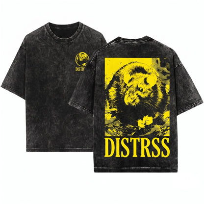 Vintage Distress Mouse Graphic Tee Apparel Aesthetic Unisex Wash T-Shirt