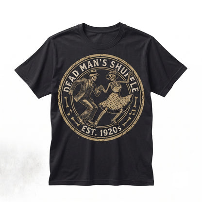 Dancing Skeletons Halloween Vintage Couple Spooky Dance Graphic Unisex TShirt