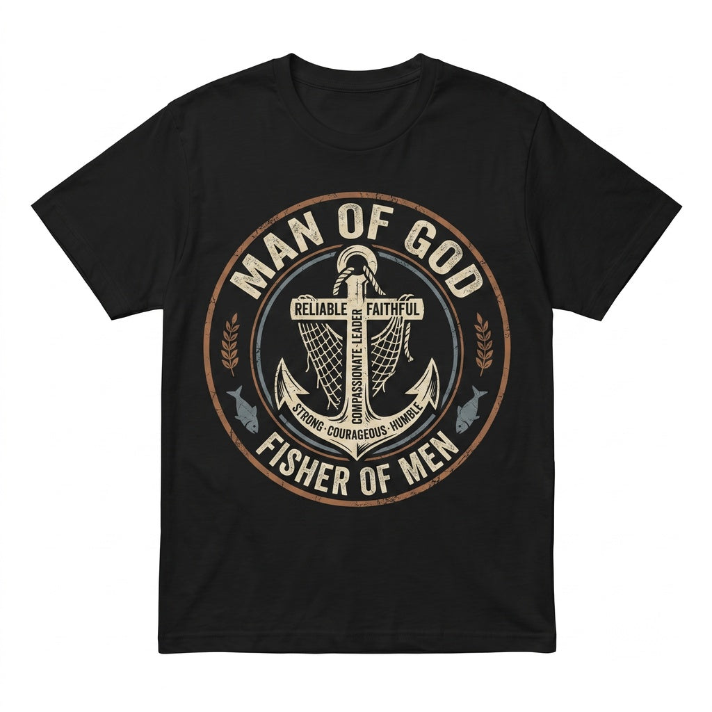 Man of God Christian Faith Religious Bible Verse Graphic Apparel Unisex TShirt