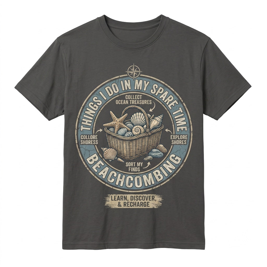 Vintage Distressed Graphic Beachcombing Sea Glass Collector Coastal Unisex TShirt
