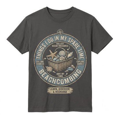 Vintage Distressed Graphic Beachcombing Sea Glass Collector Coastal Unisex TShirt