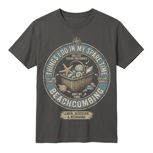Vintage Distressed Graphic Beachcombing Sea Glass Collector Coastal Unisex TShirt