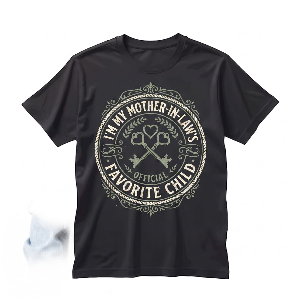 I’m My Mother-in-Law’s Favorite Child Funny Sarcastic Family Novelty Gift Apparel Unisex TShirt