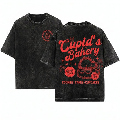Retro Valentine Day Cherry Cake Preppy Coquette Xoxo Women Gift Unisex Wash T-Shirt