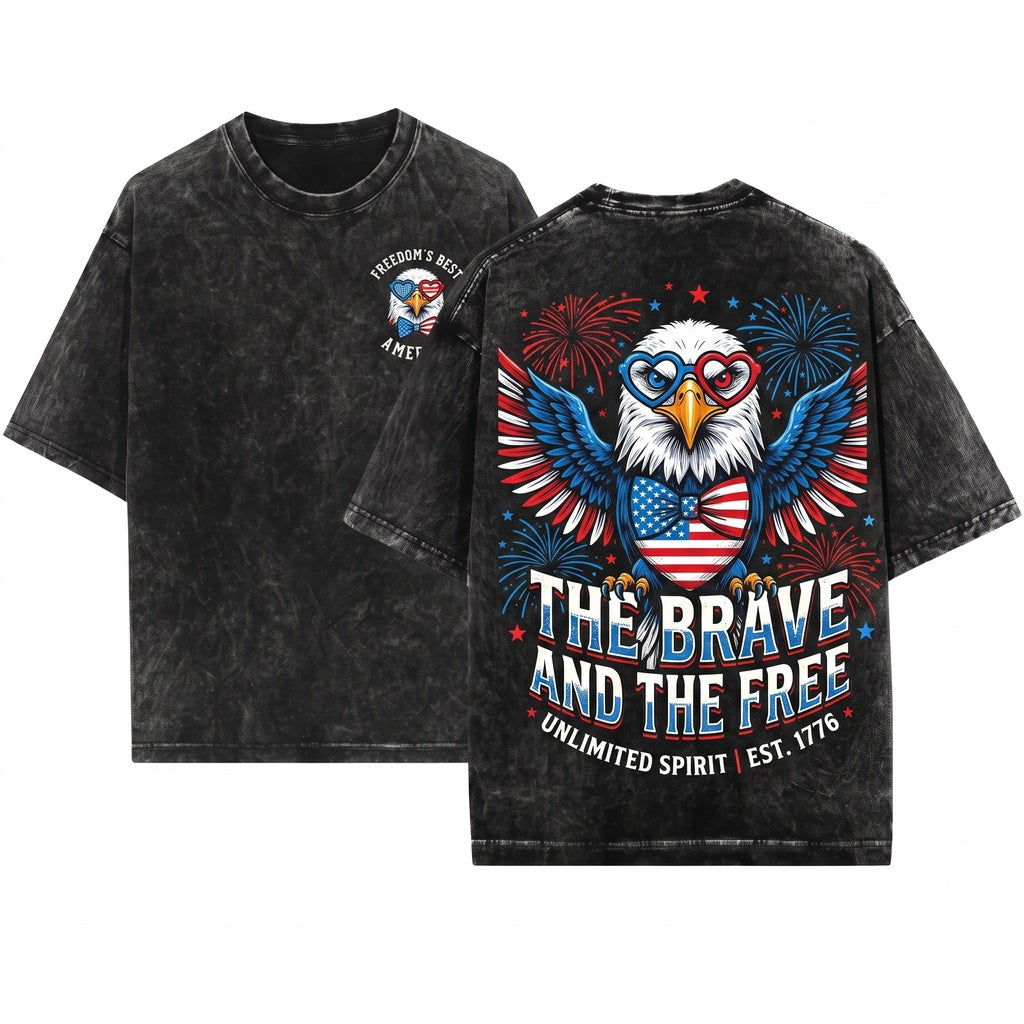 Patriotic 4th July American Flag Labrador Retriever Dog Owner Unisex Wash T-Shirt