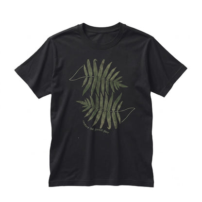 Retro Botanical Fern Leaf Forest Nature Art Rustic Print Unisex TShirt
