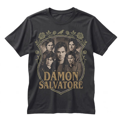 Damon Salvatore Vintage Graphic Unisex TShirt Vampire Gift Apparel