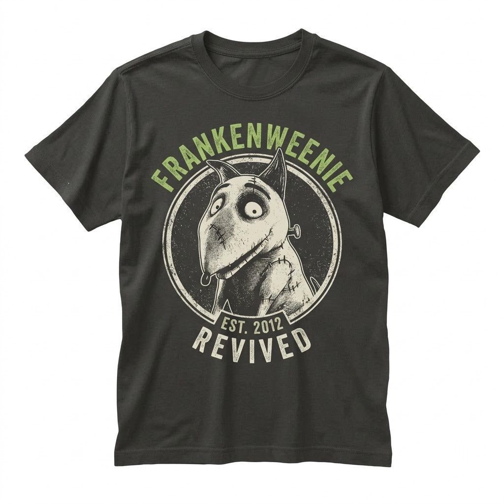 Frankenweenie Spooky Dog Halloween Theme Park Party Graphic Apparel Unisex TShirt