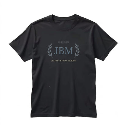 Milestone Blue Gingham Monogram Soft Velveteen Plush Blanket Unisex TShirt