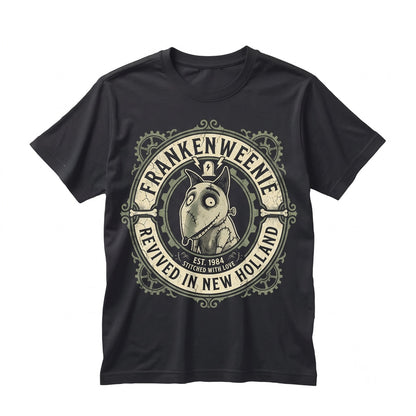 Oversized Frankenweenie Sparky Dog Spooky Theme Park Party Graphic Unisex TShirt