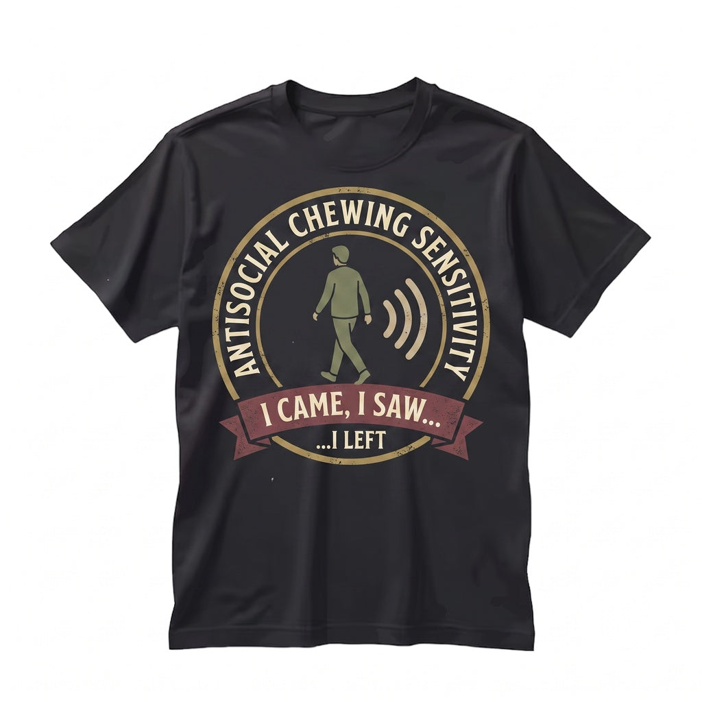 I Heard You Chewing Funny Misophonia Humor Sarcastic Novelty Graphic Top Unisex TShirt