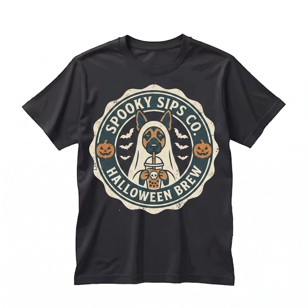 Personalized Dog Breeds Halloween Pumpkin Coffee Trick or Treat Cute Pet Costume Apparel, Unisex TShirt