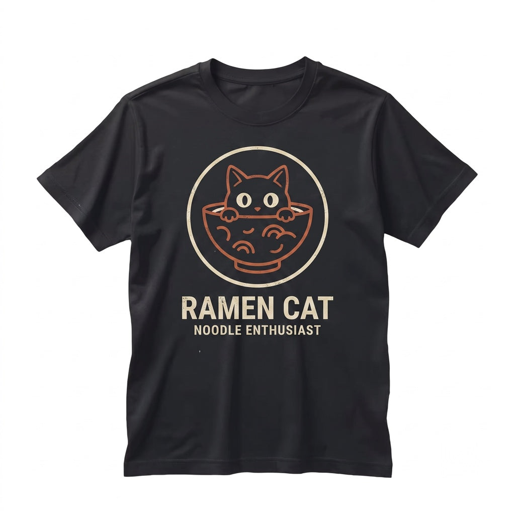 Black Cat Ramen Japanese Kawaii Noodle Sweatshirt Hoodie Sweater Kitty Lover Gift Unisex TShirt