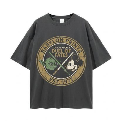 Vintage Sci-Fi Space Mouse Master Graphic Oversized Theme Park Vacation Apparel Unisex TShirt