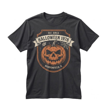 Vintage 1978 Haddonfield Halloween Horror Movie Pumpkin Retro Spooky Graphic Unisex TShirt