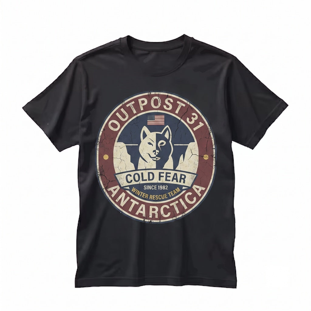 Retro 80s Horror Movie Outpost 31 Japanese Poster Graphic Unisex TShirt