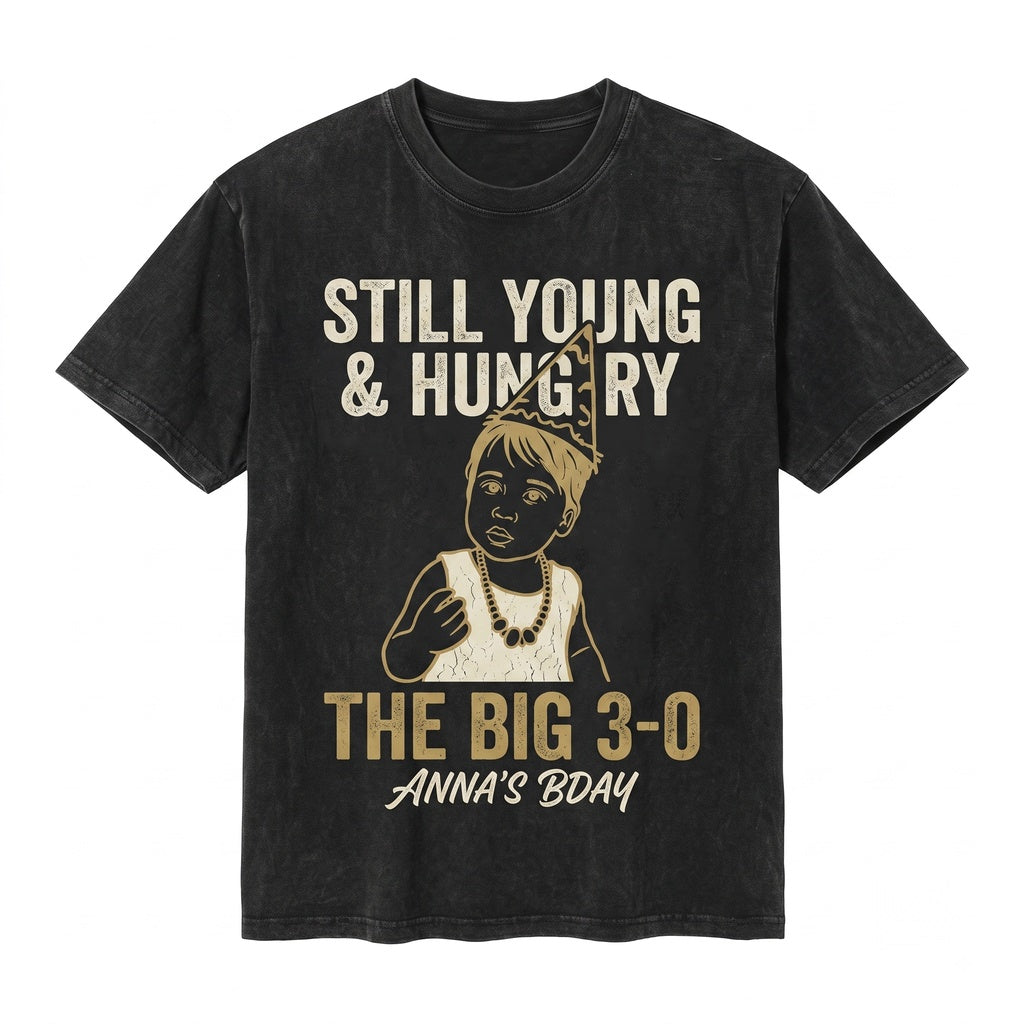 Personalized Picture Vintage Year Milestone Birthday Party Present Unisex TShirt