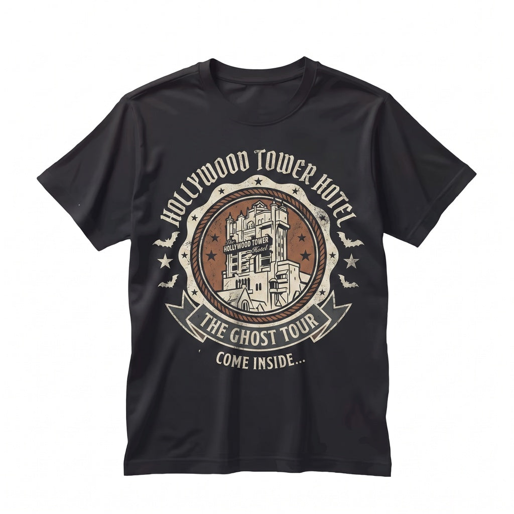 Hollywood Tower Hotel Dropping In Vintage Theme Park Matching Family Vacation Apparel Graphic Unisex TShirt