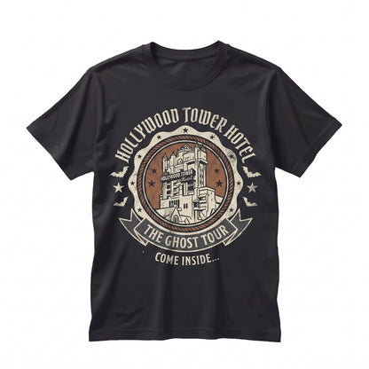 Hollywood Tower Hotel Dropping In Vintage Theme Park Matching Family Vacation Apparel Graphic Unisex TShirt