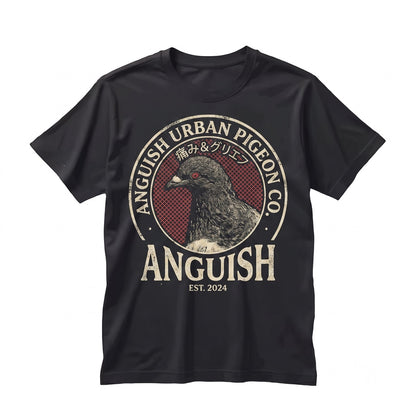 Vintage Japanese Anguish Pigeon Graphic Retro Bird Unisex TShirt